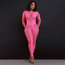 Hollow Out Middle Waist Tight Fit Jumpsuit