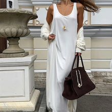 Casual Scoop Neck Sleeveless Loose Long Dress