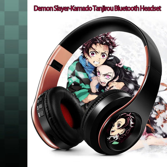 Anime Print Demon Slayer Headphones with Mic