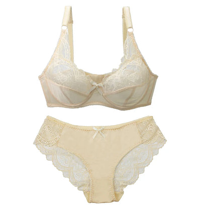 DAINAFANG Women's Sexy Lace Push-Up Bra & Panty Set