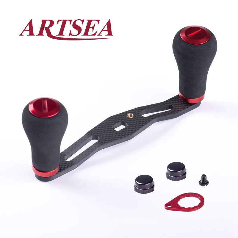 ARTSEA 1K Carbon Fiber Fishing Reel Handle with EVA Knobs