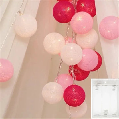 10/20/40 LED Cotton Thread Ball String Lights, Warm Fairy Lights for Home & Event Decor
