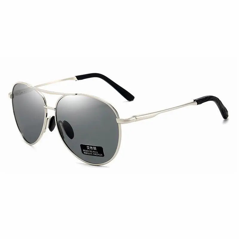 Polarized Photochromic Metal Frame Aviator Sunglasses