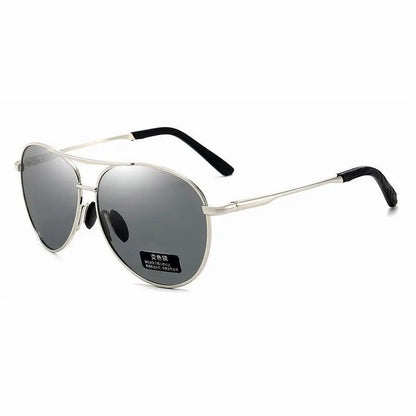 Polarized Photochromic Metal Frame Aviator Sunglasses