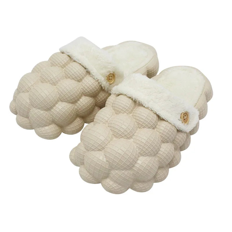 Anti-Slip Thermal Winter Slides with Plush Fur Insole
