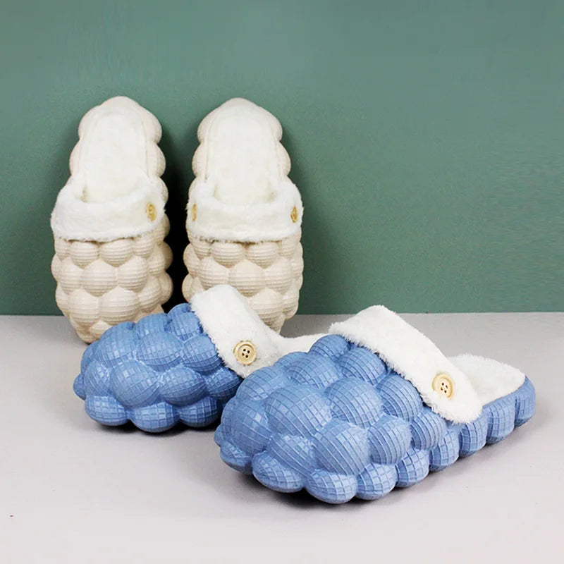 Anti-Slip Thermal Winter Slides with Plush Fur Insole