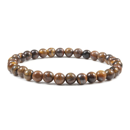 Natural Stone Volcanic Lava Tiger Eye Bracelet