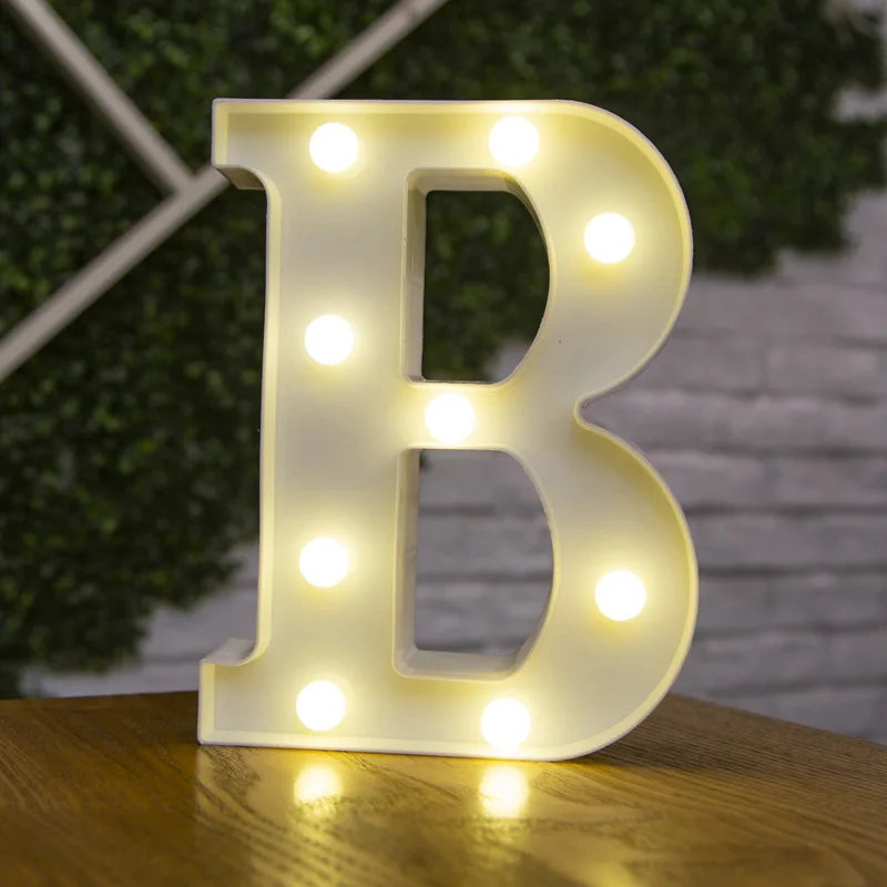 Alphabet Letter & Number LED Marquee Lights - Warm White Light-Up Decor