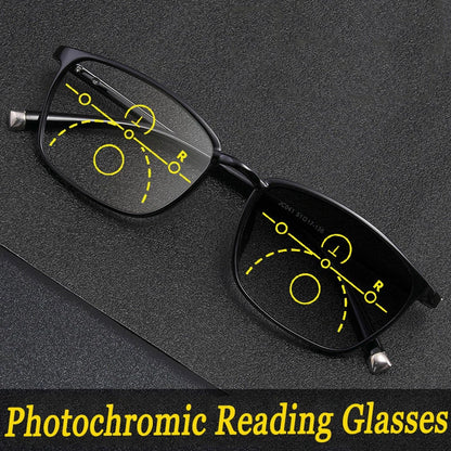 Unisex Photochromic Progressive Reading Glasses