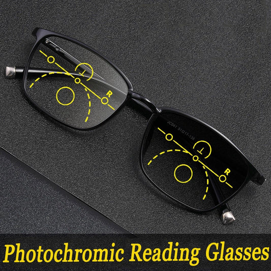Unisex Photochromic Progressive Reading Glasses