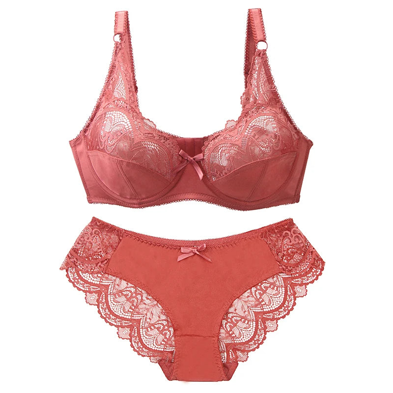 DAINAFANG Women's Sexy Lace Push-Up Bra & Panty Set