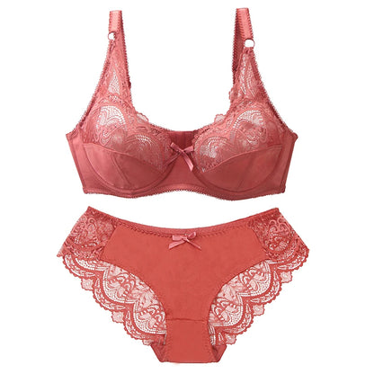DAINAFANG Women's Sexy Lace Push-Up Bra & Panty Set