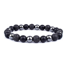 Natural Black Obsidian Hematite Tiger Eye Bead Bracelet