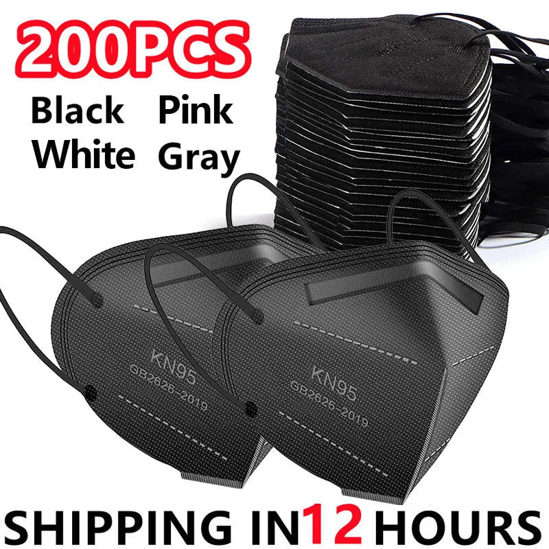 5-Ply KN95 Protective Face Masks - Multi-Color Breathable Filtration