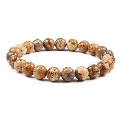 Natural Stone Volcanic Lava Tiger Eye Bracelet