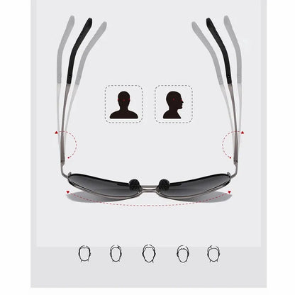 Polarized Photochromic Metal Frame Aviator Sunglasses
