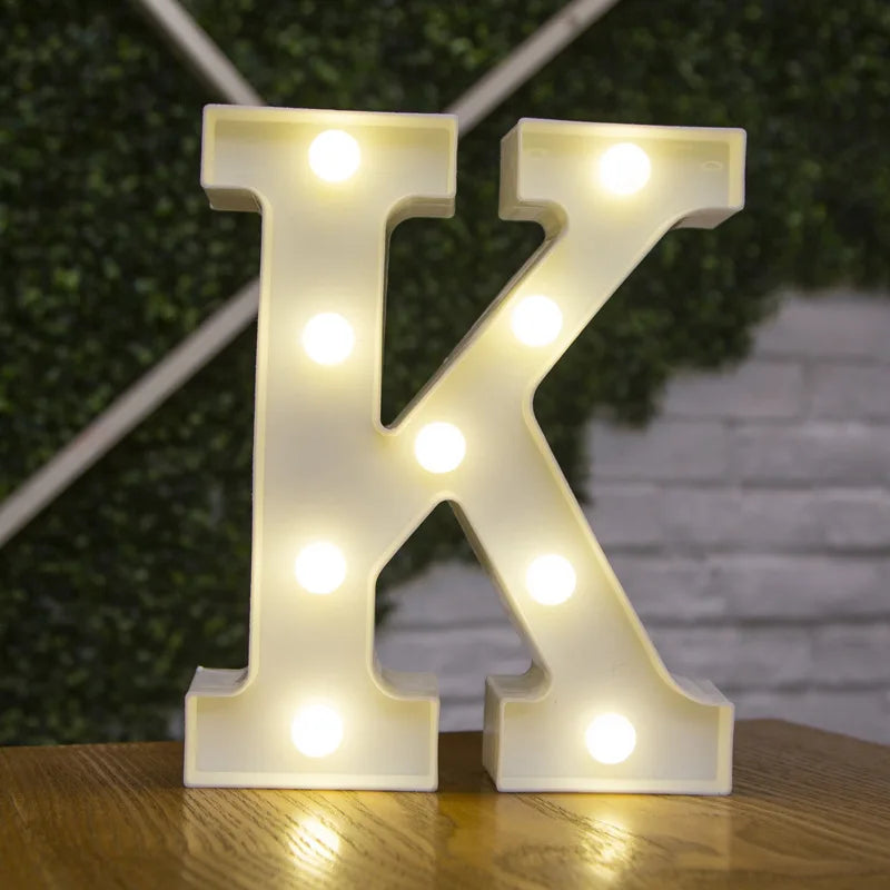 Alphabet Letter & Number LED Marquee Lights - Warm White Light-Up Decor