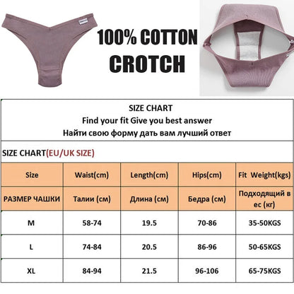5PCS Cotton Thongs
