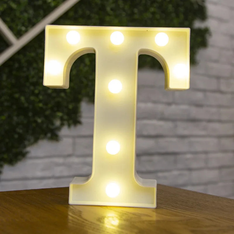 Alphabet Letter & Number LED Marquee Lights - Warm White Light-Up Decor