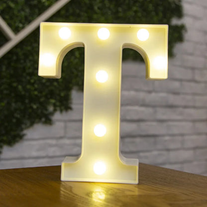 Alphabet Letter & Number LED Marquee Lights - Warm White Light-Up Decor