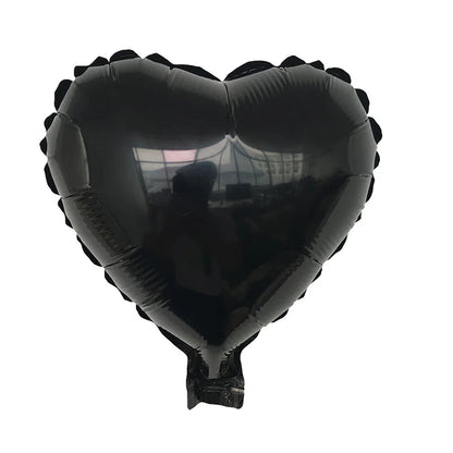 10pcs 10" Heart Shape Foil Balloons