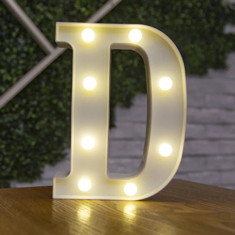 Alphabet Letter & Number LED Marquee Lights - Warm White Light-Up Decor