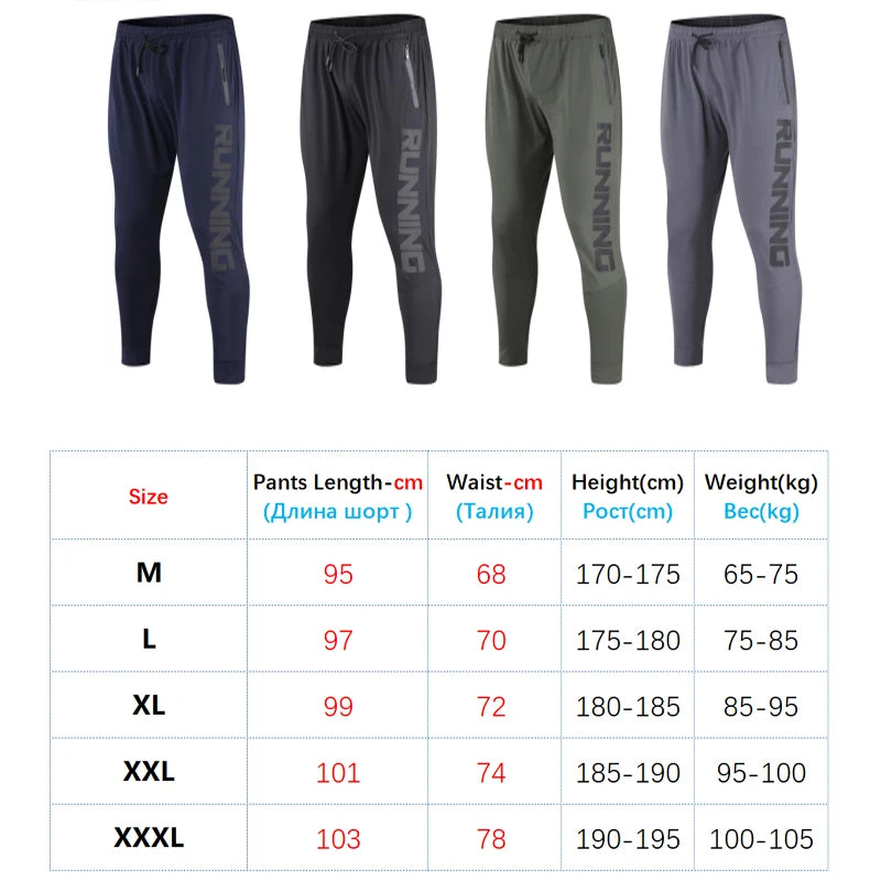 Thin Slim Fit Quick Dry Workout Pants