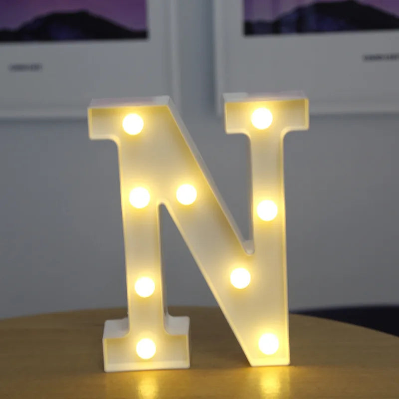 Alphabet Letter & Number LED Marquee Lights - Warm White Light-Up Decor