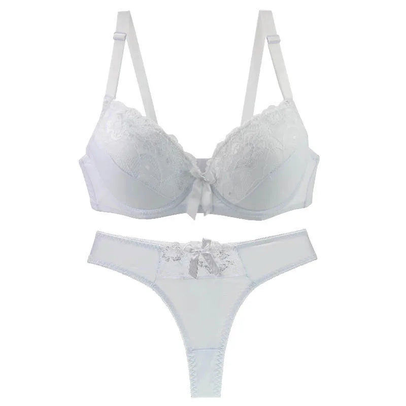 DaiNaFang Women's Lace Push-Up Bra & Panty Lingerie Set