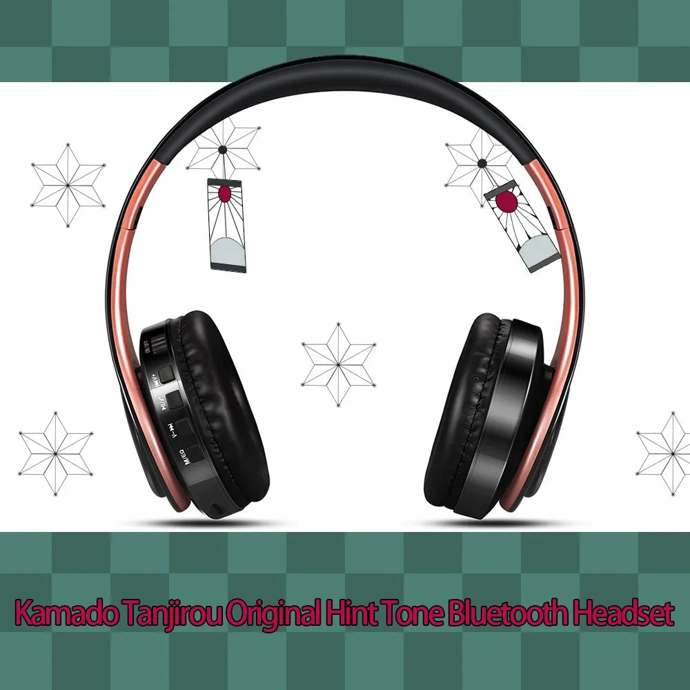 Anime Print Demon Slayer Headphones with Mic