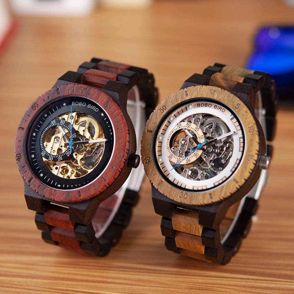 BOBO BIRD Wooden Mechanical Watch