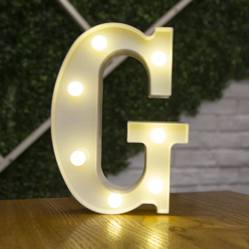 Alphabet Letter & Number LED Marquee Lights - Warm White Light-Up Decor
