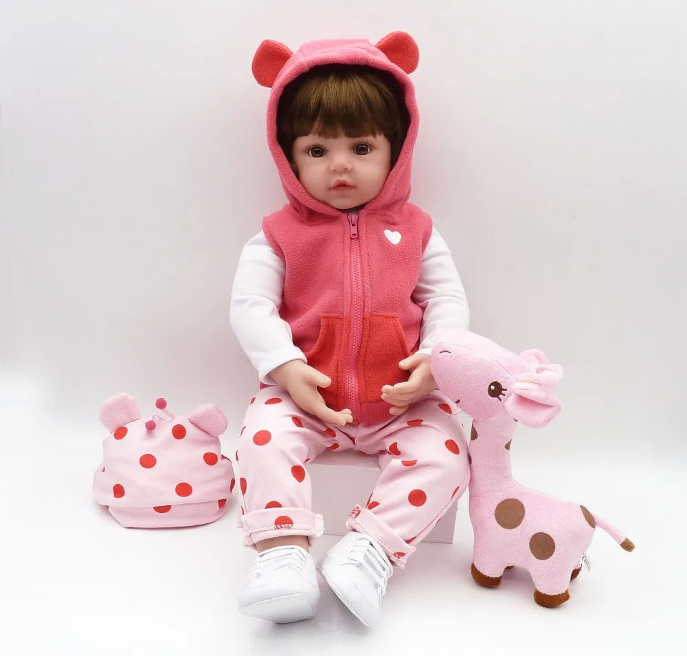 Reborn Toddler Soft Silicone Body Lifelike Doll