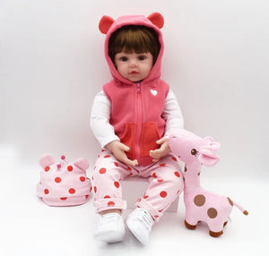 Reborn Toddler Soft Silicone Body Lifelike Doll