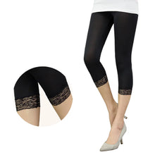 Elastic Lace Thin Three Quarter Length Leggings