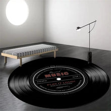 Music Vinyl Record Printed Round Carpet