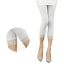 Elastic Lace Thin Three Quarter Length Leggings