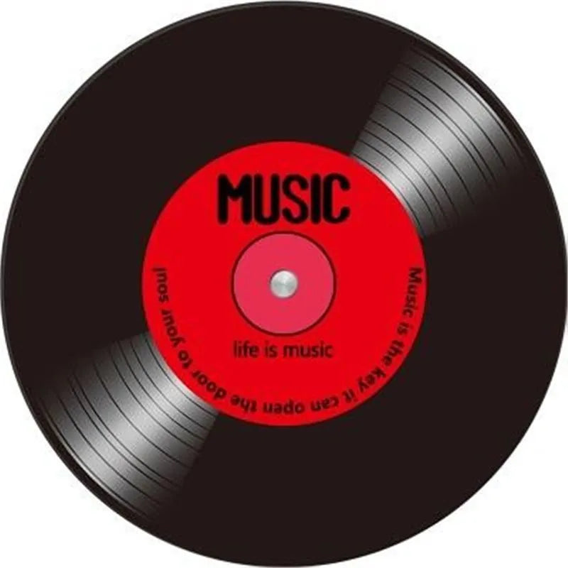 Music Vinyl Record Printed Round Carpet