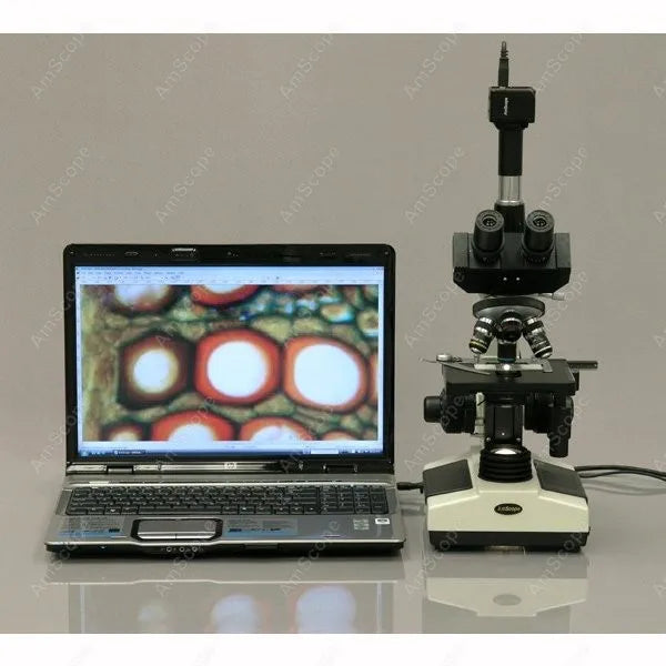 AmScope 40X-2500X Trinocular Biological Compound Microscope