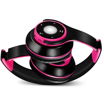 Foldable Wireless Bluetooth 5.3 Over-Ear Headphones with Built-in MP3 Player