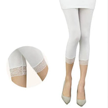 Elastic Lace Thin Three Quarter Length Leggings