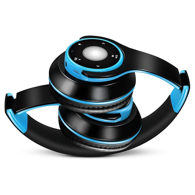 Foldable Wireless Bluetooth 5.3 Over-Ear Headphones with Built-in MP3 Player