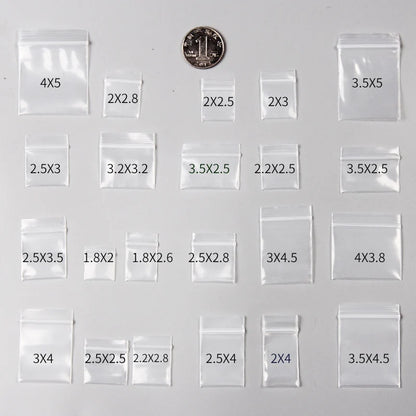 100pcs Mini Zip Lock Bags