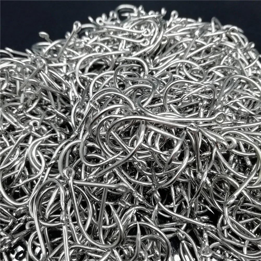 1000Pcs Barbed Circle Fishing Hooks Set