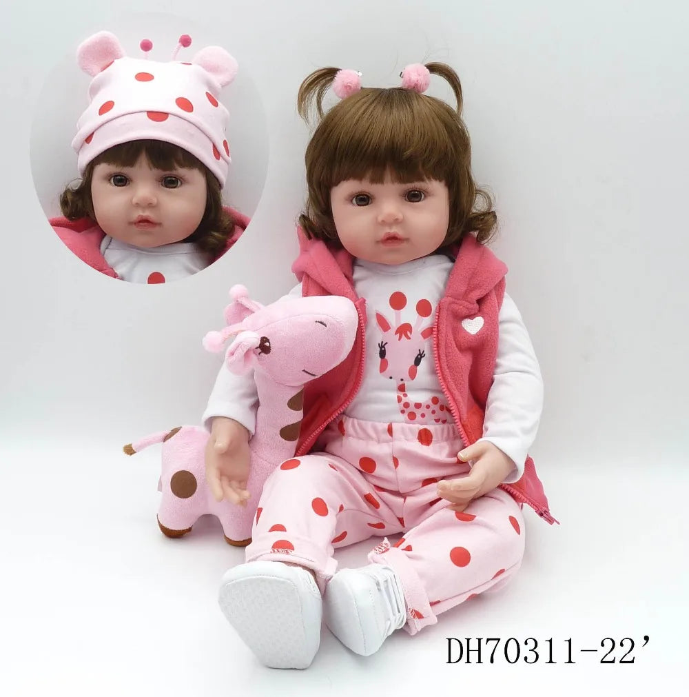 Reborn Toddler Soft Silicone Body Lifelike Doll