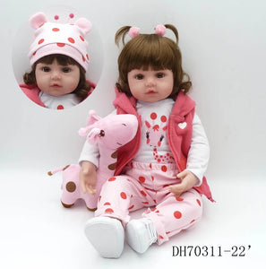 Reborn Toddler Soft Silicone Body Lifelike Doll