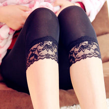 Elastic Lace Thin Three Quarter Length Leggings