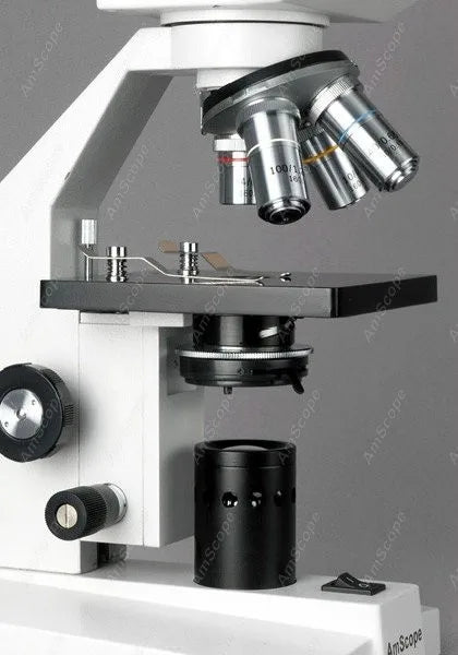 AmScope 1000X Binocular Veterinary Microscope with USB Camera