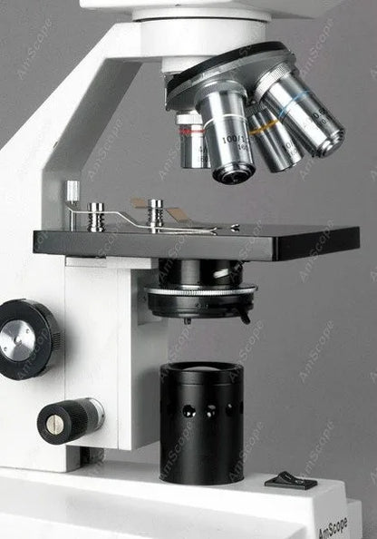 AmScope 1000X Binocular Veterinary Microscope with USB Camera