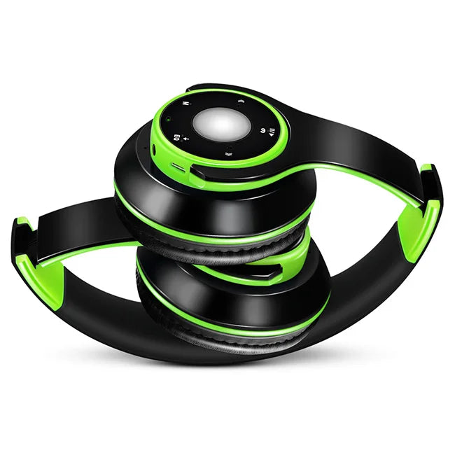 Foldable Wireless Bluetooth 5.3 Over-Ear Headphones with Built-in MP3 Player